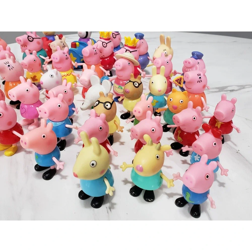 Lot 40+ Peppa Pig Family Friends Figures Bundle Mummy Daddy Grandma George #5